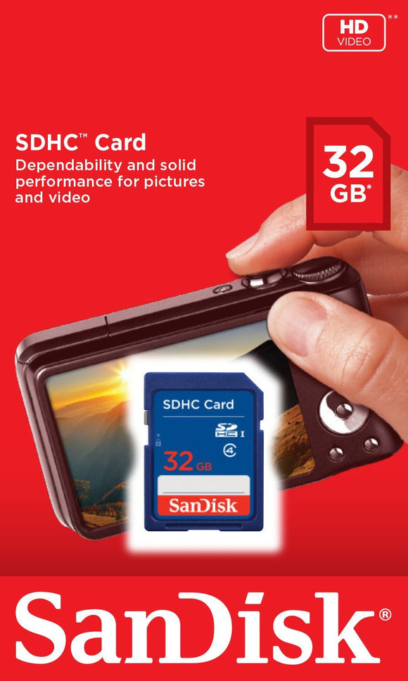 Sandisk 32GB Class 4 SDHC Memory Card