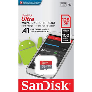 Sandisk Ultra 128GB UHS-I Class 10 Microsdxc Memory Card